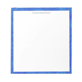 Mottled Cobalt Blue Border Canvas Look Anteckningsblock