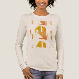 Mottled Guld Orange Southwest-inspirerad Abstrakt T Shirt