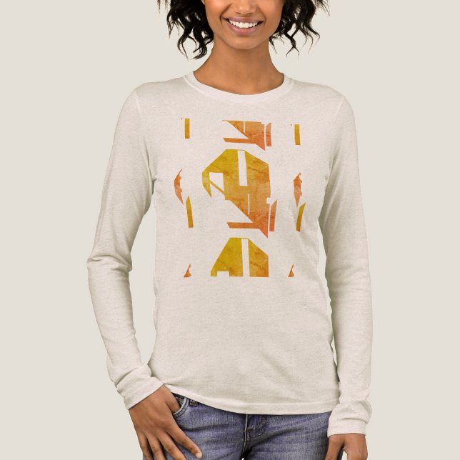Mottled Guld Orange Southwest-inspirerad Abstrakt T Shirt (Framsida)
