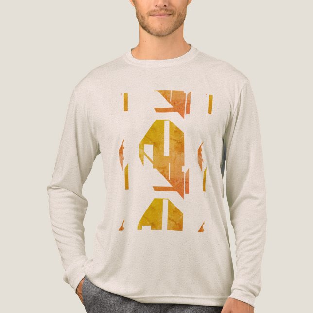 Mottled Guld Orange Southwest-inspirerad Abstrakt T Shirt (Framsida)