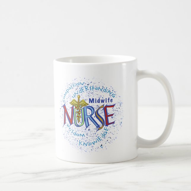 Motto Barnmorska Sjuksköterska  Kaffemugg (Höger)