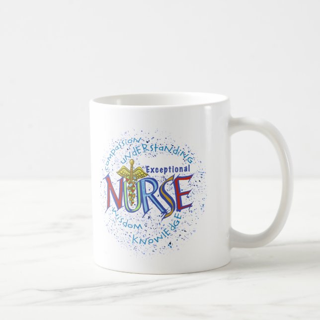 motto Exceptionell sjuksköterska  Kaffemugg (Höger)
