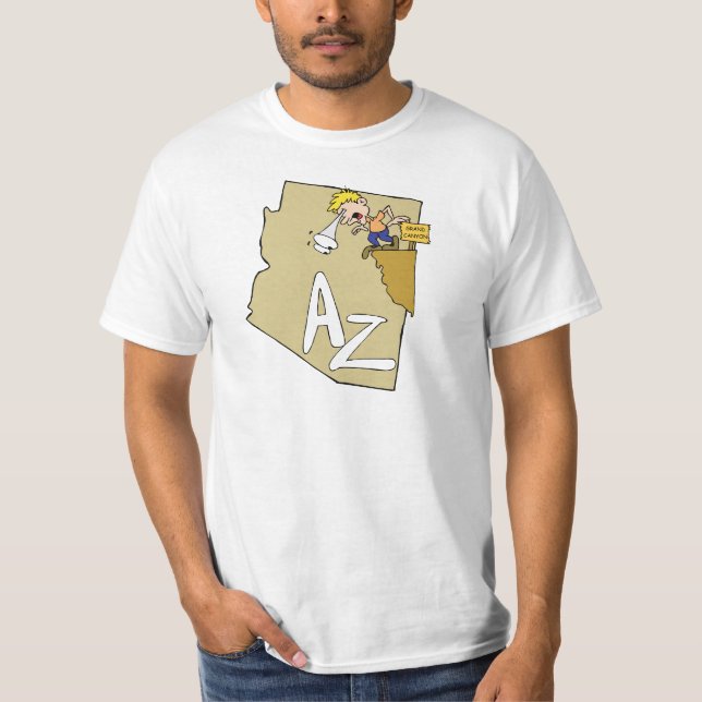 Motto för konst för Arizona AZ karta- & grand T-shirt (Framsida)