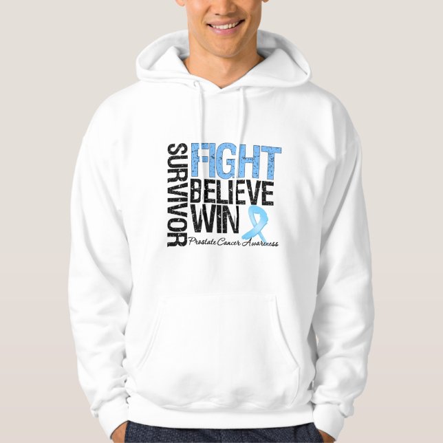 Motto för seger för slagsmål för sweatshirt med luva (Framsida)