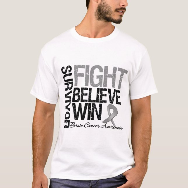 Motto för seger för slagsmål för tee shirt (Framsida)