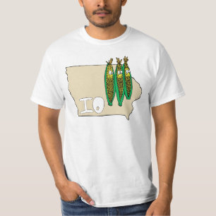 Motto för US för Iowa IO karta- & majHusker T Shirt