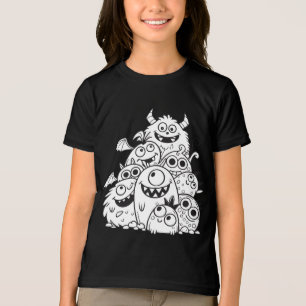 Mottoartecknen i Cute tecknad monster illustration T Shirt