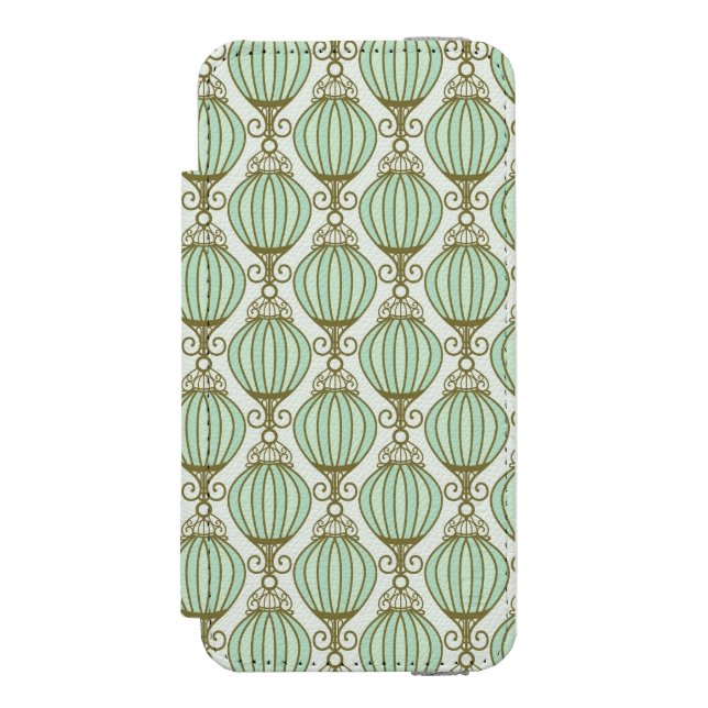 Motton blåttmönster incipio iPhone wallet skal (Folio Framsidan)