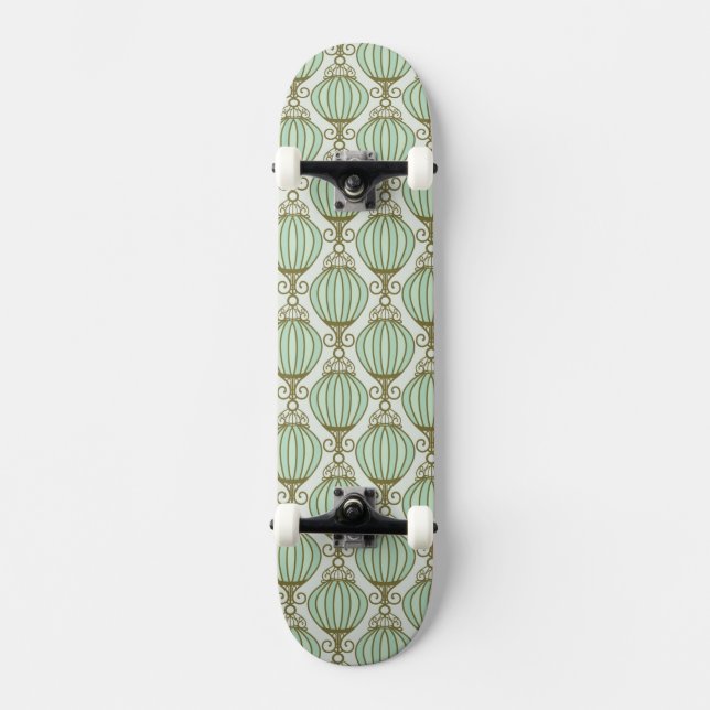 Motton blåttmönster mini skateboard bräda 18,7 cm (Framsida)