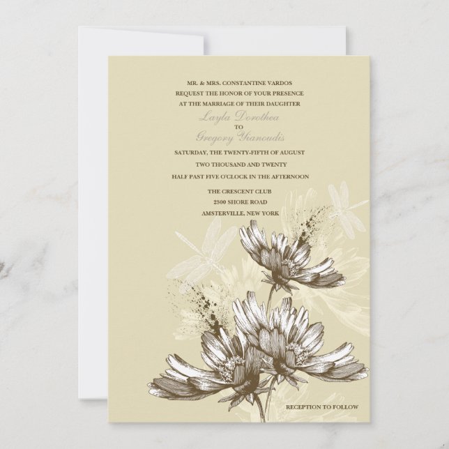 Mottonfly Fantasy Wedding bjudande Inbjudningar (Framsida)