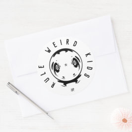 Mottot för allvarlighet (konstigens barnregel) 1 runt klistermärke