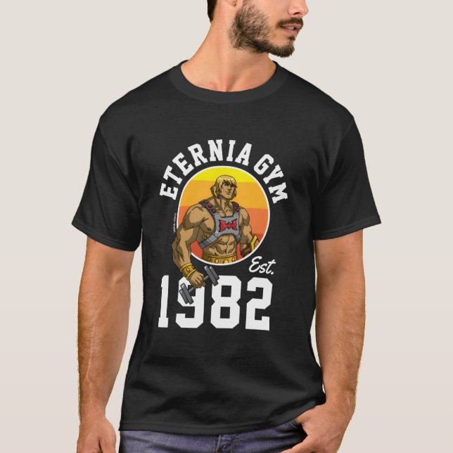 Motu - He-Man Eternia Gym Est 1982 T Shirt (Framsida)