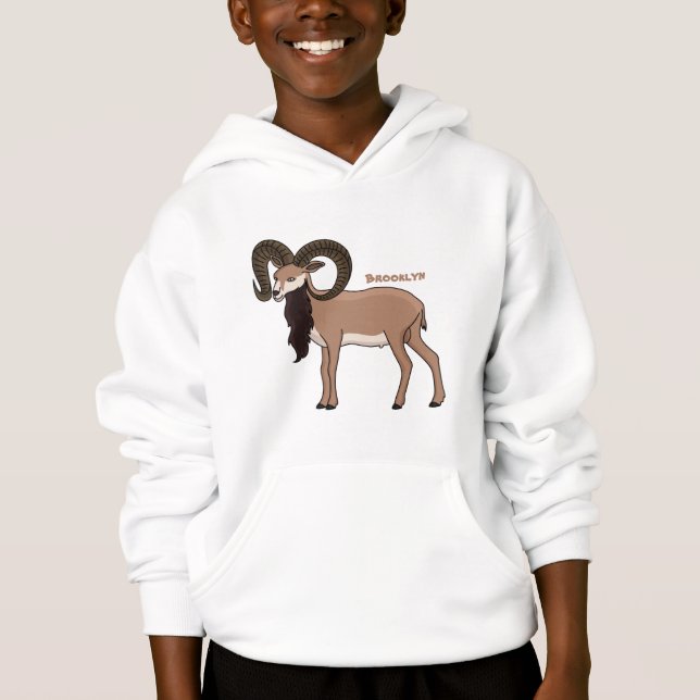 Mouflon goat illustration t shirt (Framsida)
