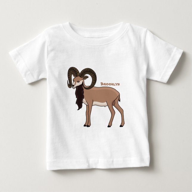 Mouflon goat illustration  t shirt (Framsida)