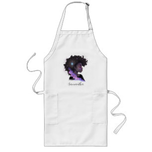 Moukling Afro Woman Långt Förkläde