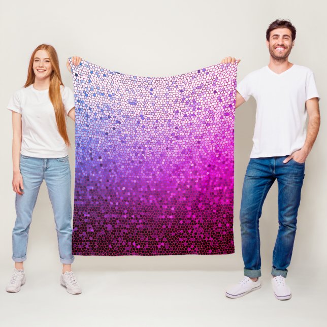 Moukling Violet Mosaic Fleece Blanket (På plats)