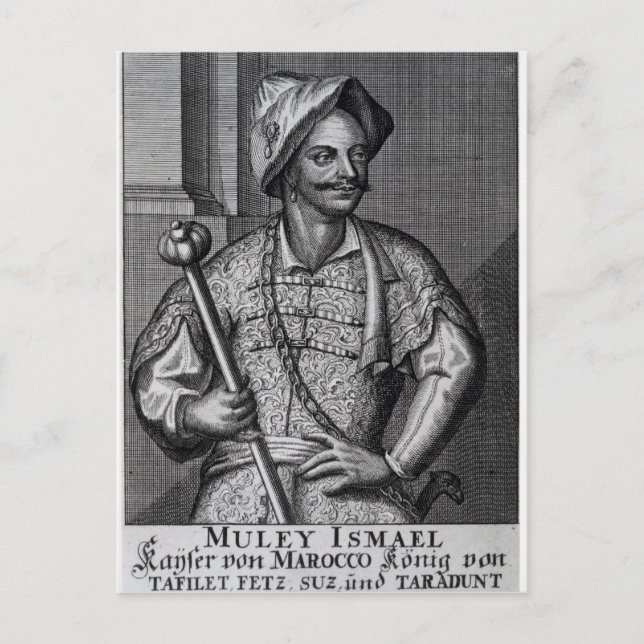Moulay Ismail Ibn Sharif 1719 Vykort (Framsida)