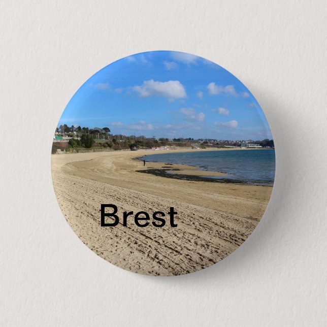 Moulin Blanc-stranden i Brest Knapp (Framsida)