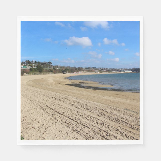 Moulin Blanc-stranden i Brest Pappersservett (Framsidan)