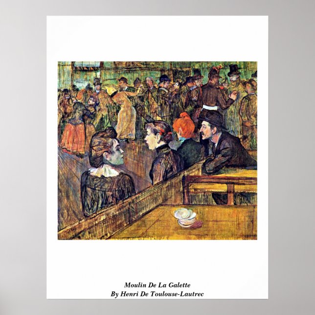 Moulin De La Galette av Henri De Toulouse-Lautrec Poster (Framsidan)