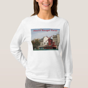 Moulin Rouge! Paris! Fotografi av Womens-skjortan T-shirt