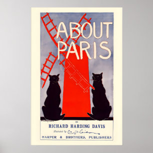 Moulin Rouge Paris Svarta Katter Richard Harding Poster