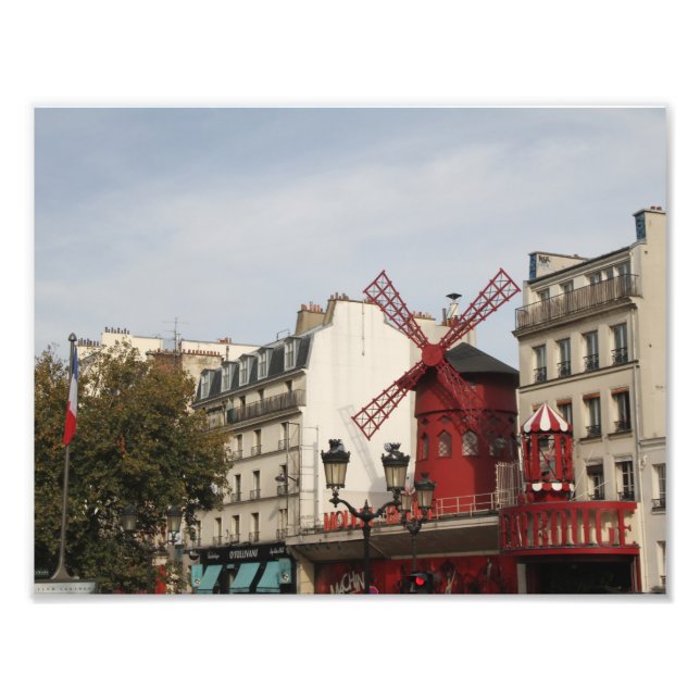Moulin Rouge! Parisfoto, Frankrike, hemindecor Fototryck (Framsidan)