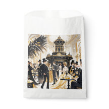 Moulin rouge-stil, svart och guld, Rik lyx