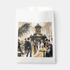 Moulin rouge-stil, svart och guld, Rik lyx