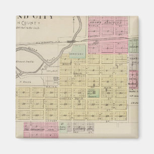 Mound City, Blue Mound och Arrington, Kansas Magnet