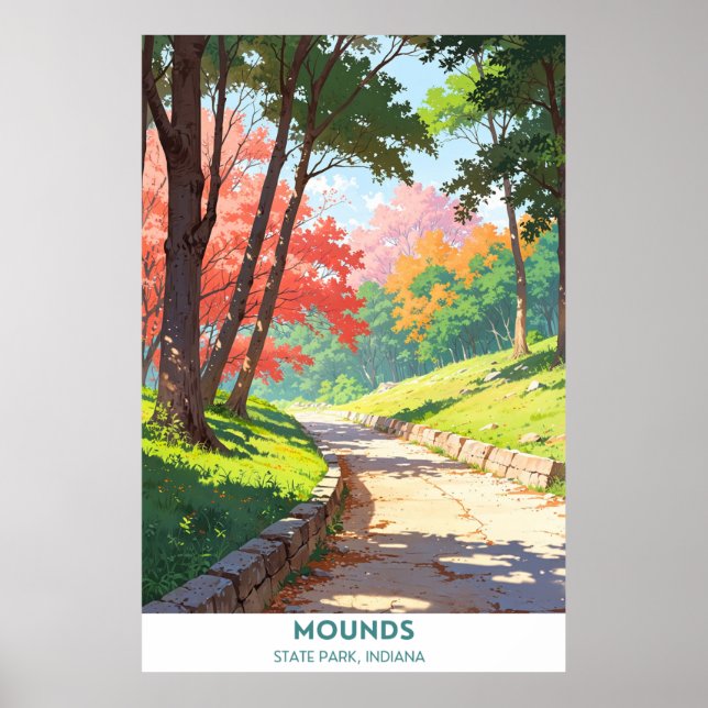 Mounds State Park, Indiana Poster (Framsidan)