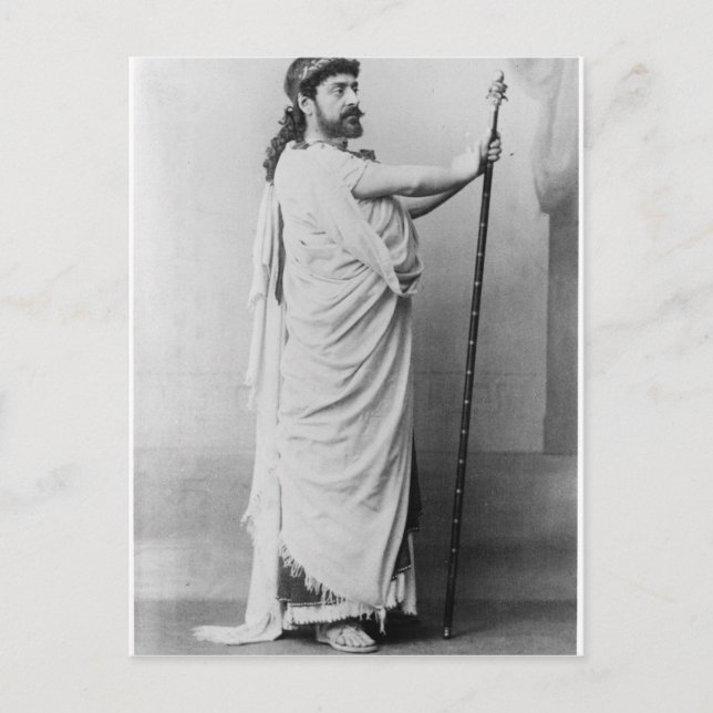 Mounet-Sully as Oedipus in 'Oedipus Rex' Vykort (Framsida)