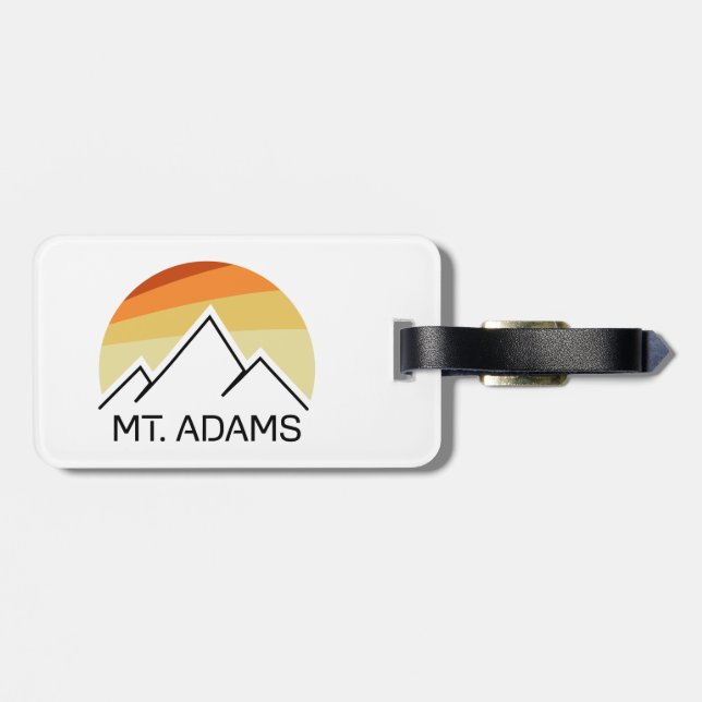 Mount Adams New Hampshire Retro Bagagebricka (Baksida Vågrät)