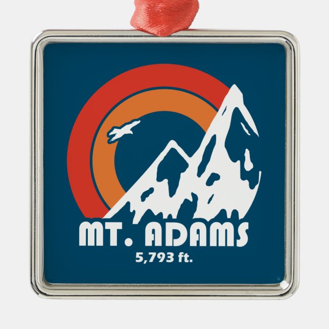 Mount Adams New Hampshire Sol Eagle Julgransprydnad Metall (Framsidan)