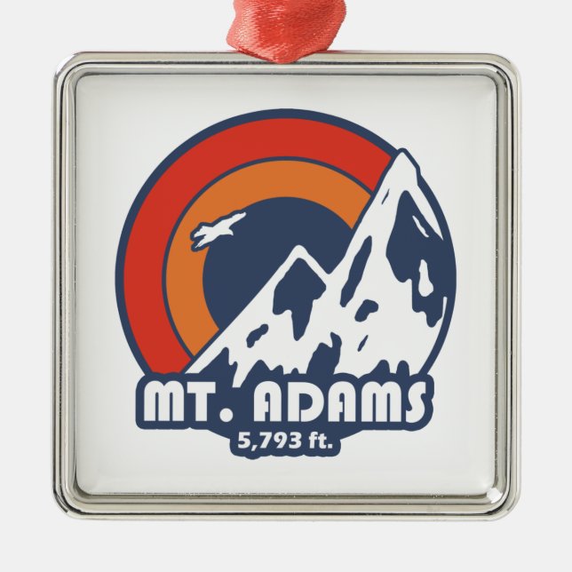 Mount Adams New Hampshire Sol Eagle Julgransprydnad Metall (Framsidan)