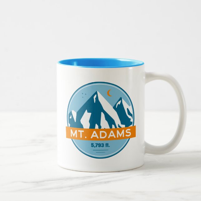 Mount Adams New Hampshire Stars Måne Två-Tonad Mugg (Höger)