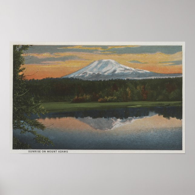 Mount Adams, Washington - bergsvisning Poster (Framsidan)