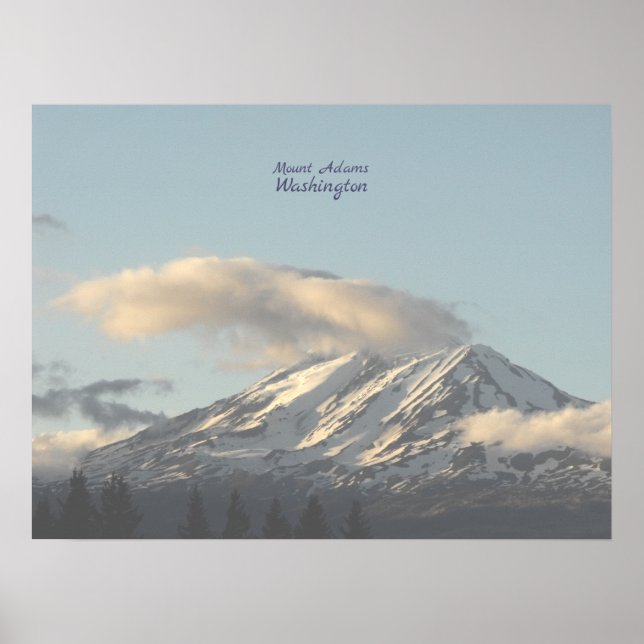 Mount Adams Washington Scenia Photo Poster (Framsidan)
