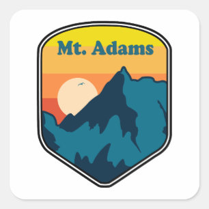 Mount Adams Washington Sunrise Fyrkantigt Klistermärke