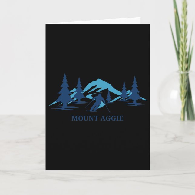 Mount Aggie Texas Skidort Skidåkning Skidåkare  Kort (Framsida)