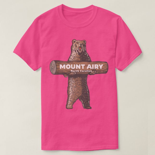 Mount Airy North Carolina NC Growling Bear Vacatio T Shirt (Design framsida)