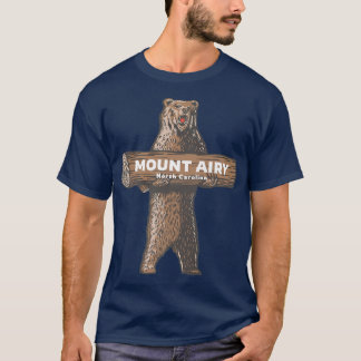 Mount Airy North Carolina NC Growling Bear Vacatio T Shirt