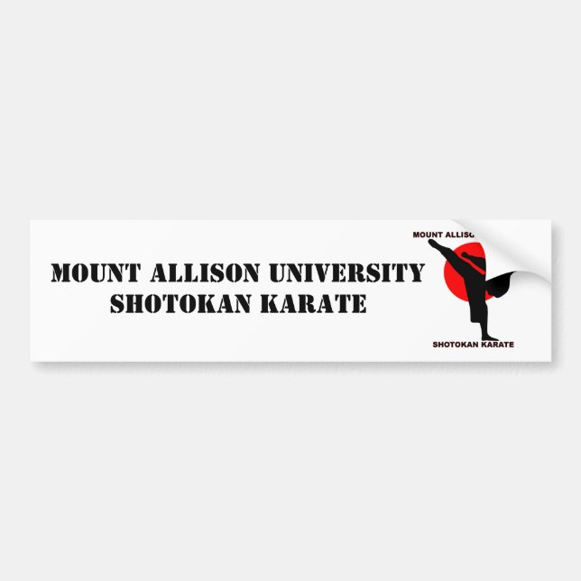 Mount Allison Shotokan Karate Bildäckslapp Bildekal (Framsidan)