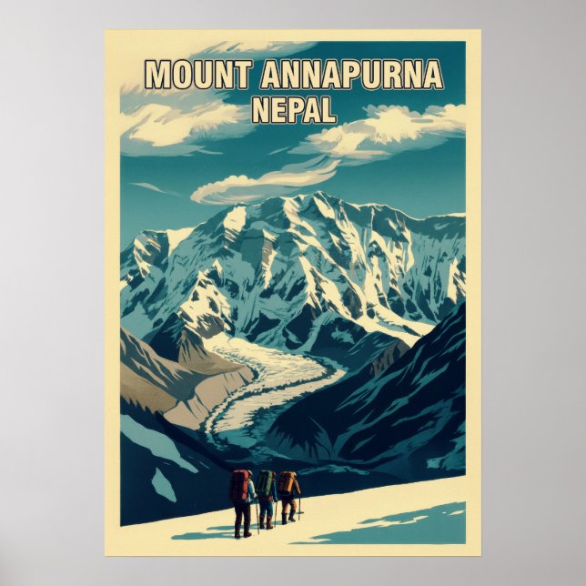 Mount Annapurna Nepal V05 Poster (Framsidan)