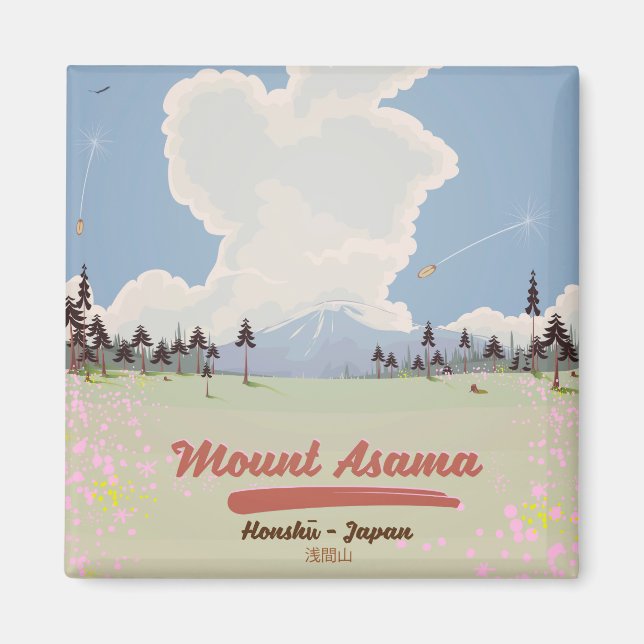 Mount Asama Honshū. Magnet (Framsidan)