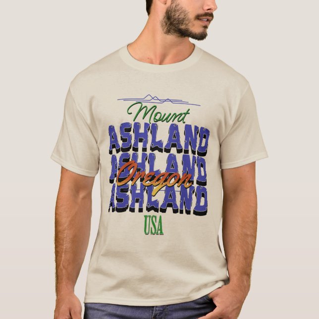 Mount Ashland, Oregon T Shirt (Framsida)