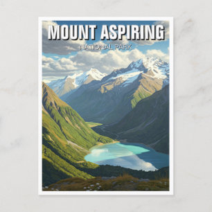 Mount Aspiring nationalpark New Zealand Travel Vykort