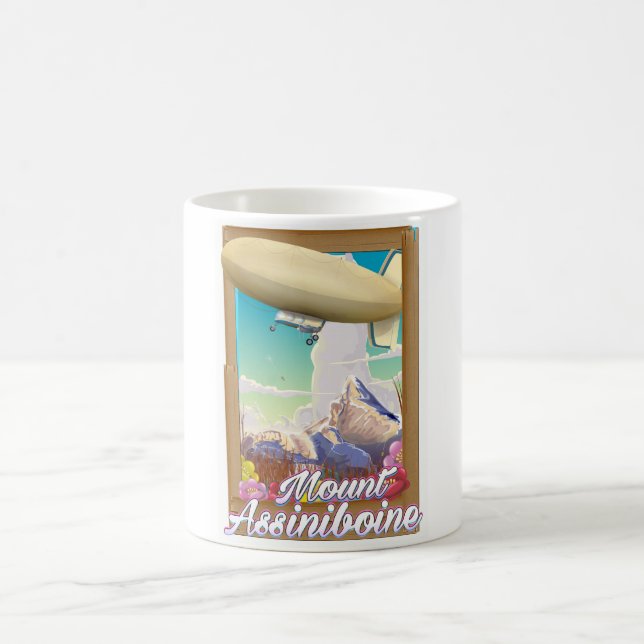 Mount Assiniboine luftskepp semester affisch Kaffemugg (Center)