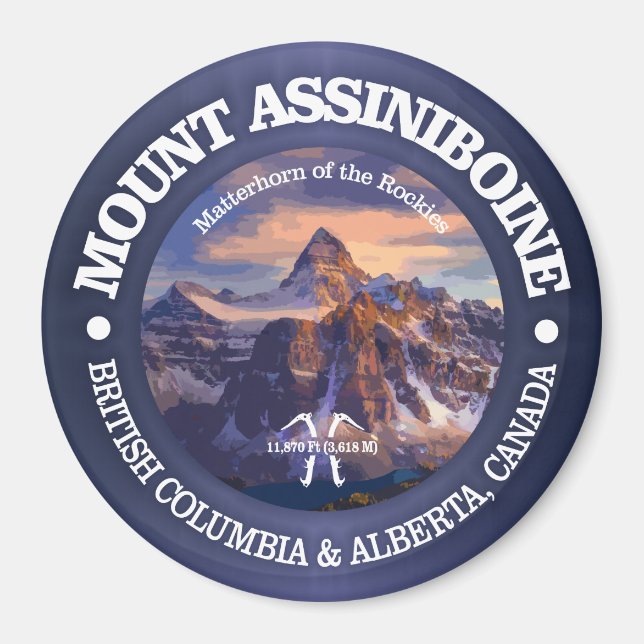 Mount Assiniboine Magnet (Framsidan)