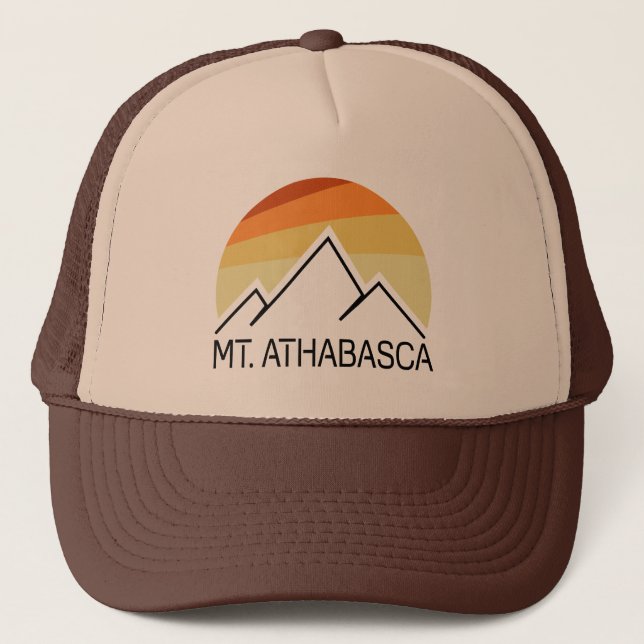 Mount Athabasca Alberta Retro Keps (Framsida)